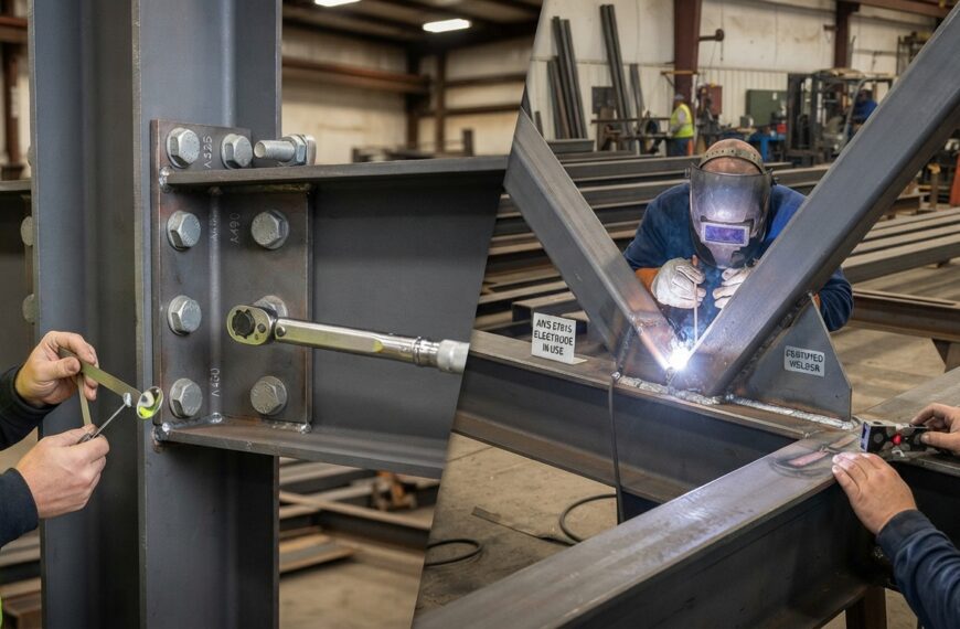 conexiones críticas en estructura metálica pernos a325a490 y soldadura aws e70xx