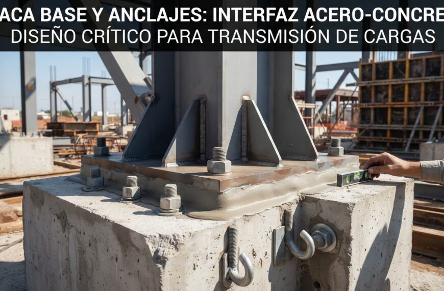 placas base y anclajes en columnas de acero