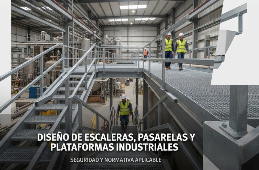 diseño de escaleras, pasarelas y plataformas industriales en acero cargas vivas y normativa aplicable